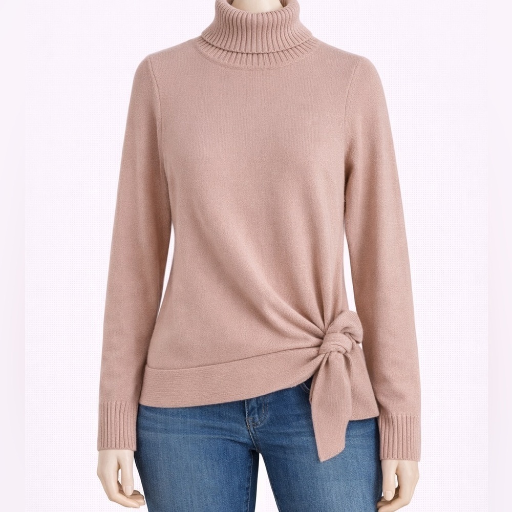 Michael Kors Pink Cowl Turtleneck Sweater - Picture 2 of 14